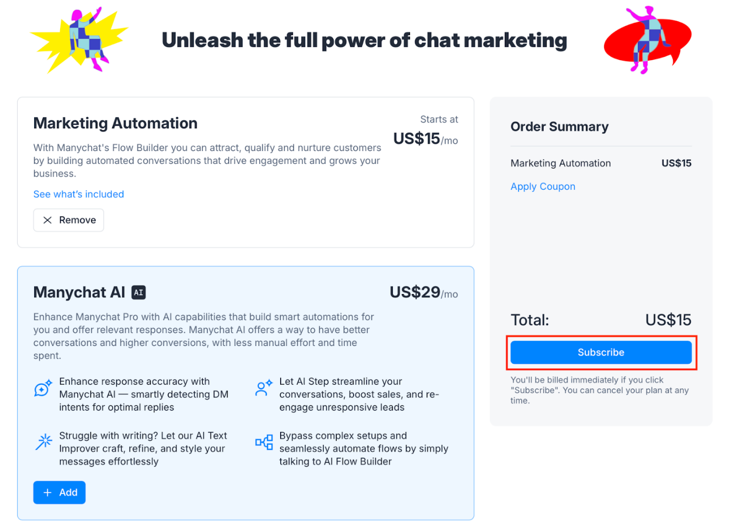 A screenshot of a chat marketing

AI-generated content may be incorrect.