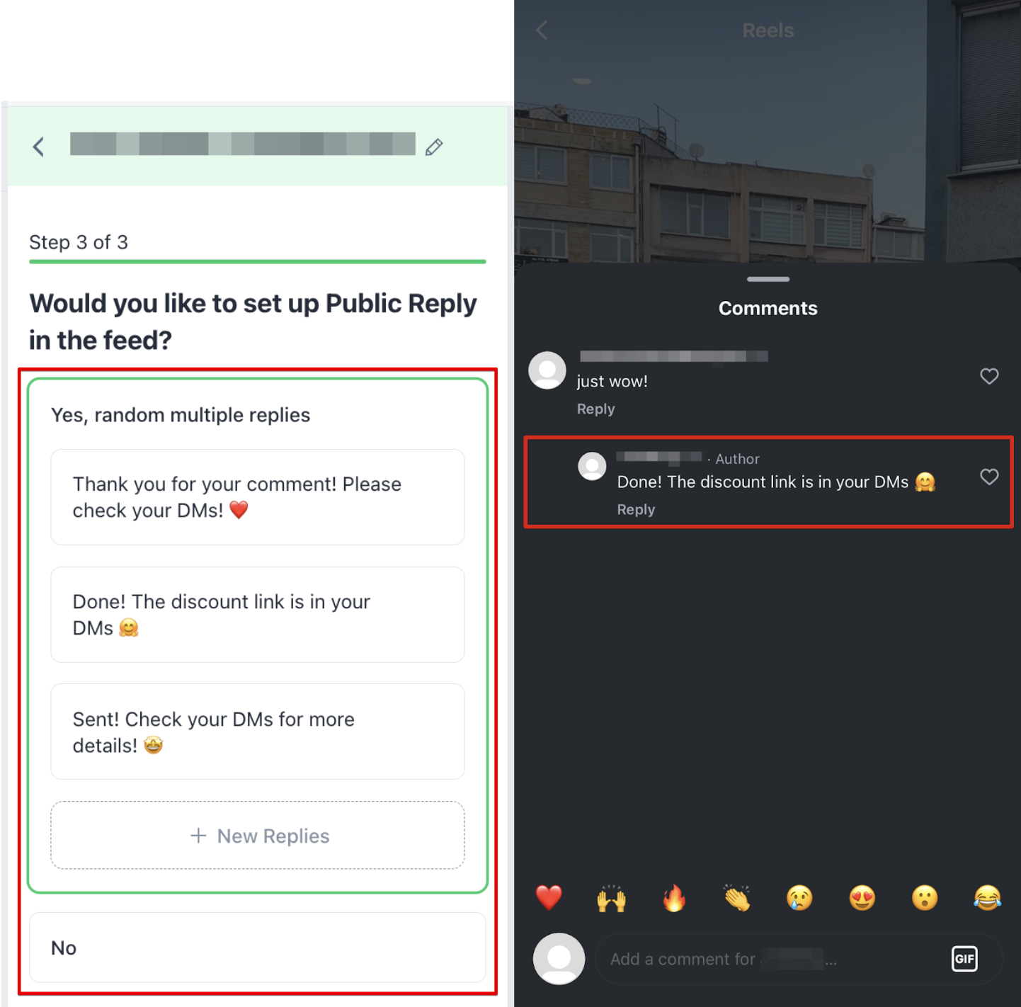 Cómo configurar respuestas automáticas públicas para comentarios en tus publicaciones